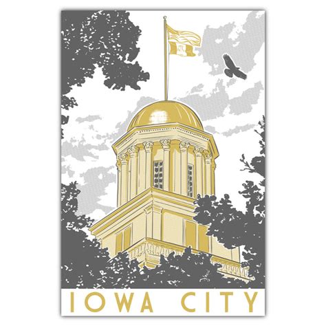 Iowa City Old Capitol Postcard Bozz Prints
