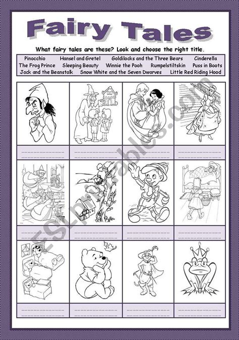 Fairy Tales ESL Worksheet By Blanca