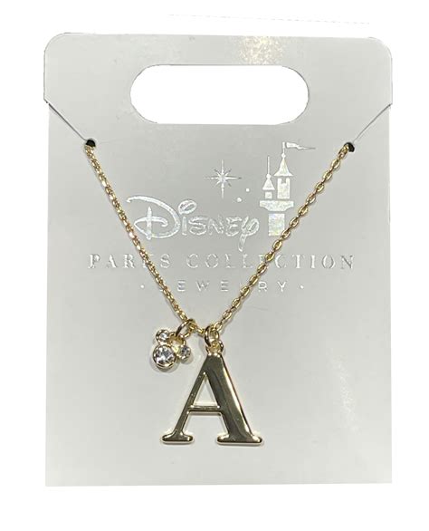 Disney Initial Necklace Mickey Mouse Icon Gold