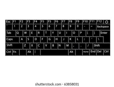 Latin Alphabet Keyboard Layout Set Isolated