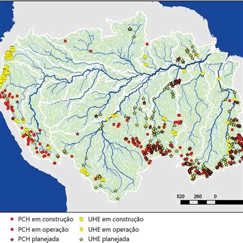 Mapa Ilustrativo De Los Proyectos Hidroel Ctricos En La Cuenca