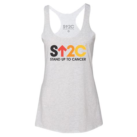 Su2c Short Logo Womens Racerback Tank Heather White Shop The Stand