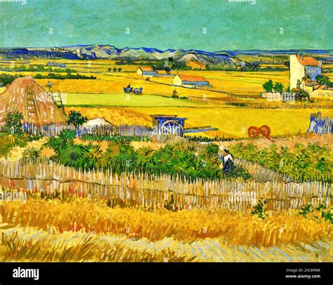 The Harvest 1888 Painting Artist Gogh Vincent Van 1853 90 Dutch