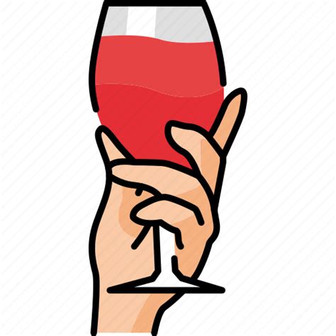 Hand Holding Wine Glass Icon Download On Iconfinder