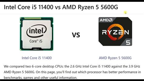 Comparison Amd Ryzen 5 Vs Intel I5 Whats Your Choice Youtube