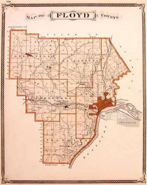 Map Of Floyd County Indiana Art Source International