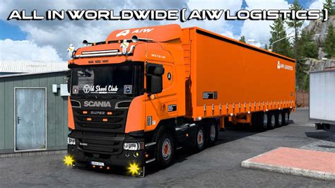 Ets Mods Malaysia Scania R Aiw Logistics Pomezania Map Youtube