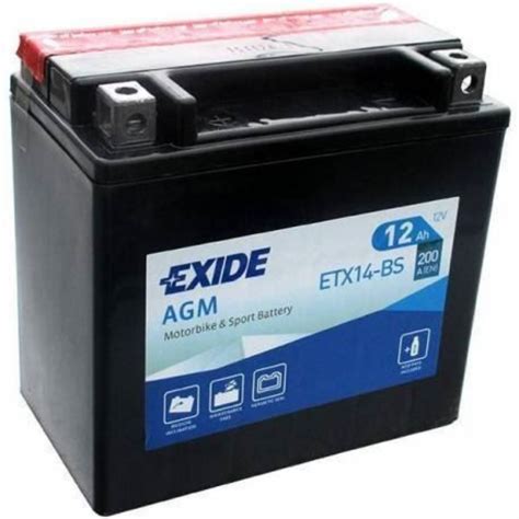 Batería EXIDE ETX14 BS AGM 12V 12Ah 200A Baterías Berrocal