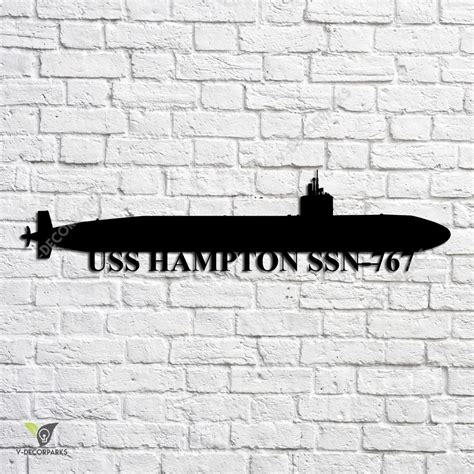 Uss Hampton Ssn 767 V2 Navy Ship Metal Art Navy Ships Silhouette Metal T For Navy Veteran