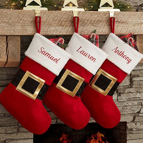 Santa Belt Christmas Stocking | Bed Bath and Beyond Canada