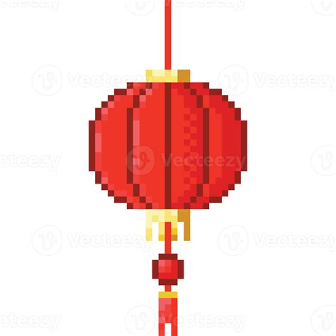 Pixel Art Chinese Lantern Png