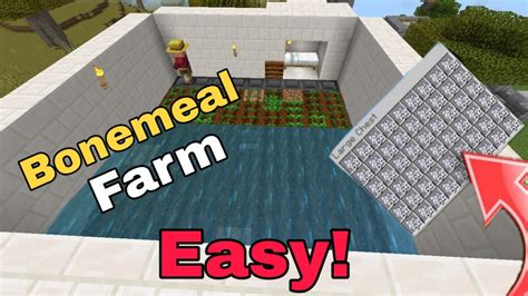 How To Make Easy Bonemeal Farm In Minecraft Pocket And Java Addition