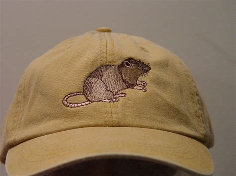 Brown Rat Rodent Hat Embroidered Men Women Wildlife Baseball Etsy