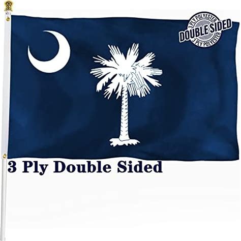 Amazon.com : REIDFERR South Carolina Flag 3x5 Outdoor Double Sided ...