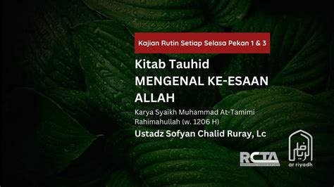 Live Kitab Tauhid Bab Ancaman Pembuat Patung Pelukis Dsb