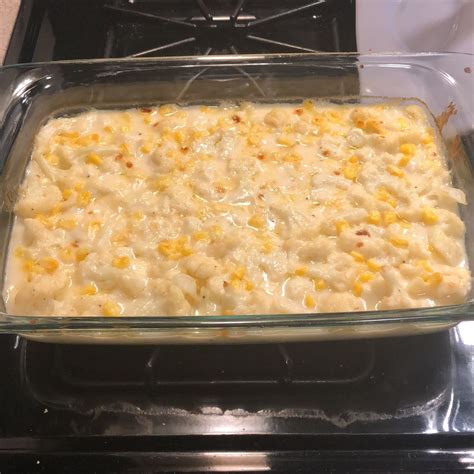 Cheddar Cheese Cauliflower Casserole