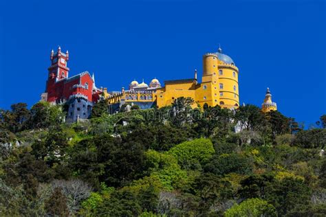 The Pena Palace Seen from the Gardens of Pena Park at the Municipality ...