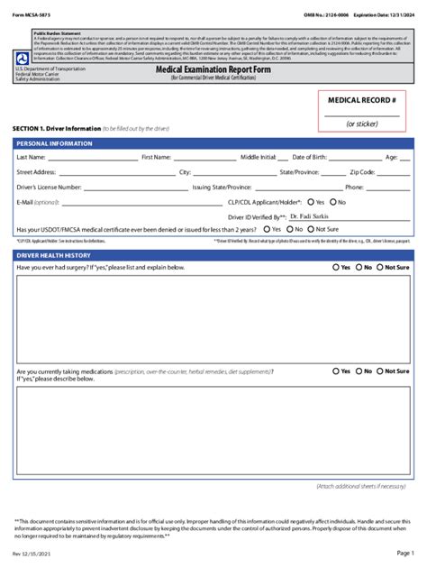 Fillable Online Medical Examiner S Certificate Form Mcsa Fax