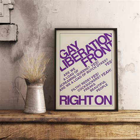 Gay Liberation Front Poster Gay Poster Retro Poster Gay Art Vintage Poster Gay Rights