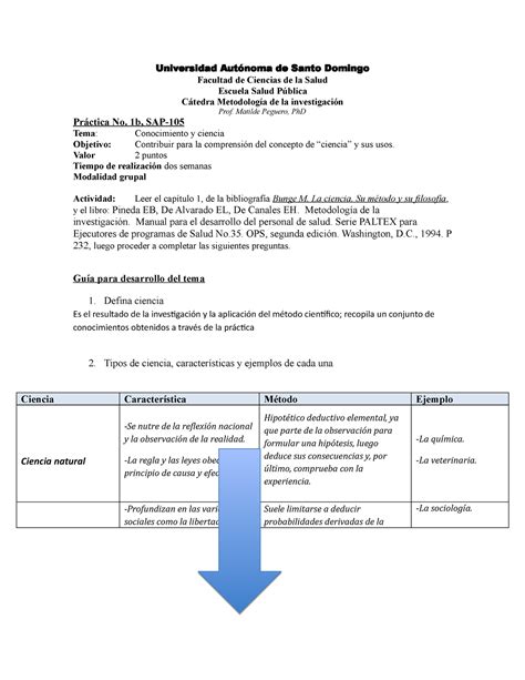 Guia 1b SAP 105 Int A La Metod Invest En Salud Universidad Autónoma