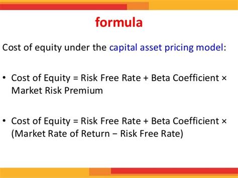 Cost Of Equity