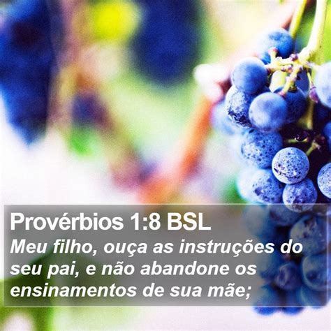 Provérbios 1 8 BSL Meu filho ouça as instruções do seu pai e