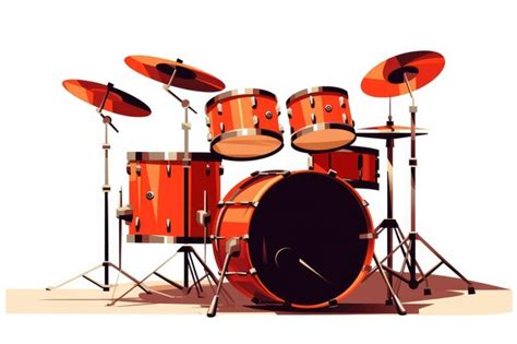 Premium AI Image Vector Illustration Of Drums