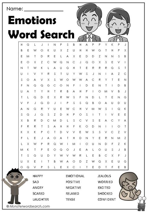 Emotions Word Search