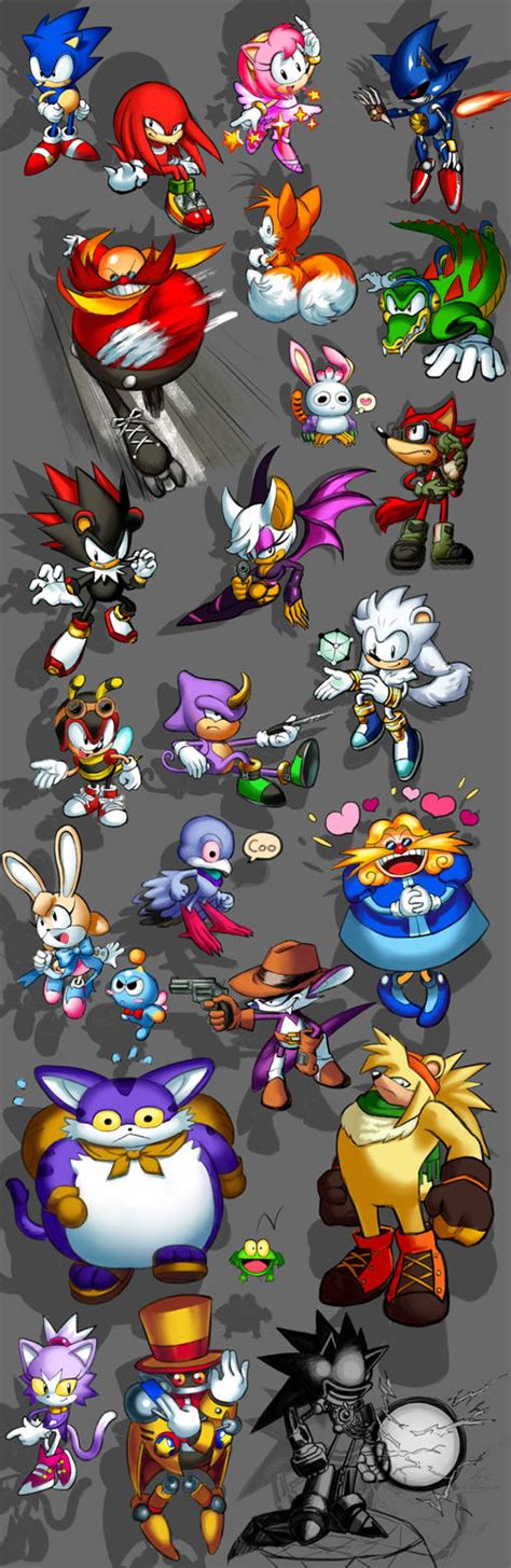 Classic Styled Sanic Characters By Karpkang On Deviantart