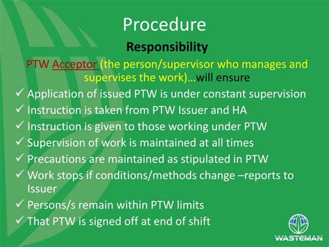 Ppt Permit T O W Ork Ptw Powerpoint Presentation Free Download