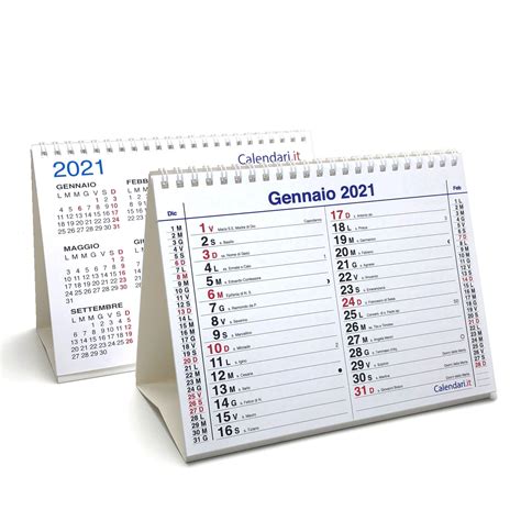 Calendario 2021 Tavolo Olandese Santi Lune Scrivania Ufficio Appunti Full Calendariit