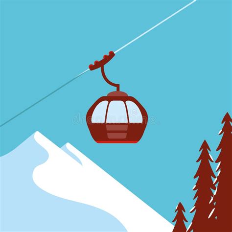 Ski Lift Gondola Stock Vector Illustration Of Holiday 48899526