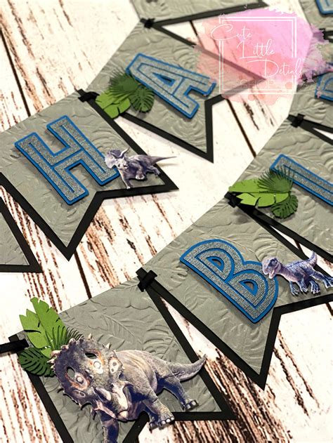 Jurassic World Birthday Banner Jurassic Park Custom Etsy