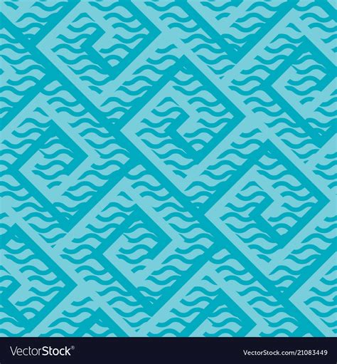 Abstract Modern Meander Style Seamless Pattern Vector Image