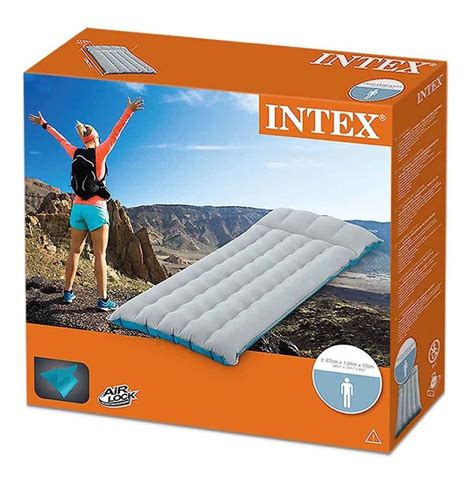 Colchon Colchoneta Inflable Para Camping 67x184x17 Cm Intex Mercado Libre