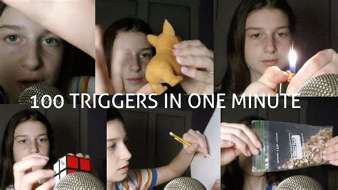 100 Triggers In 1 Minute Asmr Youtube