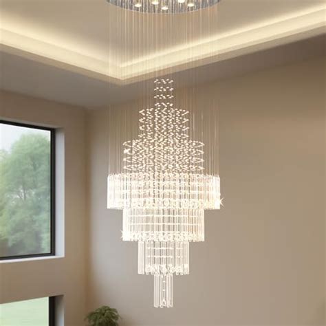 Buy Moooni Modern Ft High Ceiling Chandelier Lights Raindrop