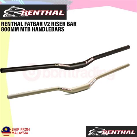 RENTHAL FATBAR V2 31 8MM RISER BAR 800MM MTB HANDLEBARS BLACK EDITION