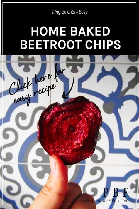 Home Baked Beetroot Chips (2 Ingredients Healthy Crisps)