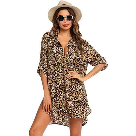 Women S Swimsuit Beach Cover Up Shirt Bikini Beachwear Bathing Suit