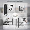 Amazon Himix Storage Shelves With Hooks Tier Foldable Shelf