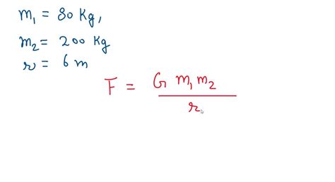 Solved Determine The Gravitational Force If The Mass Of Two Bodies Are