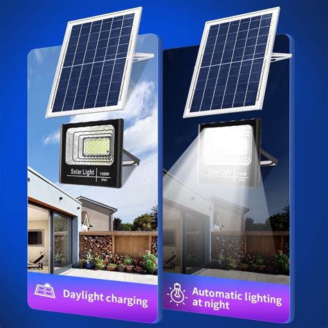 Solar Flood Lights 40W 60W 100W 200W LED Outdoor Street IP67 Waterproof