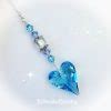 Blue Shade Heart Swarovski Crystal Suncatcher JGBeads