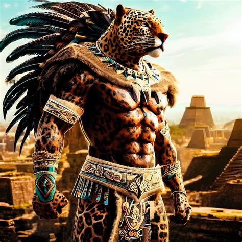 Premium Photo Jaguar Warrior Of The Great Mexican Aztec Culture