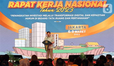 Hadi Tjahjanto Buka Rakernas Kementerian Atr Bpn Tahun Foto