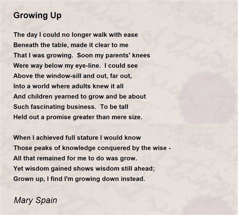 Best Poems On Growing Up