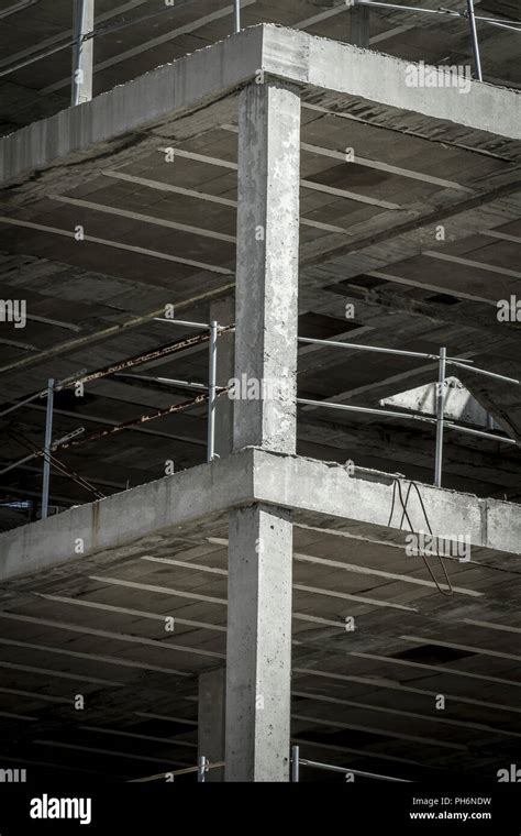 Building Construction Concrete Beams Stock Photo Alamy