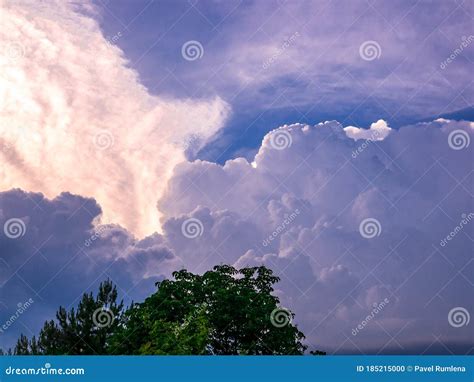 The Beginning of the Formation of a Supercell on Its Edge Stock Photo ...