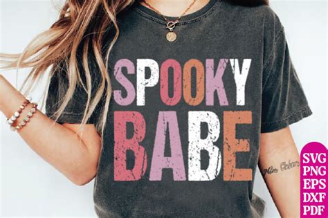 Distressed Spooky Babe Halloween SVG PNG Graphic By SVGcraftor